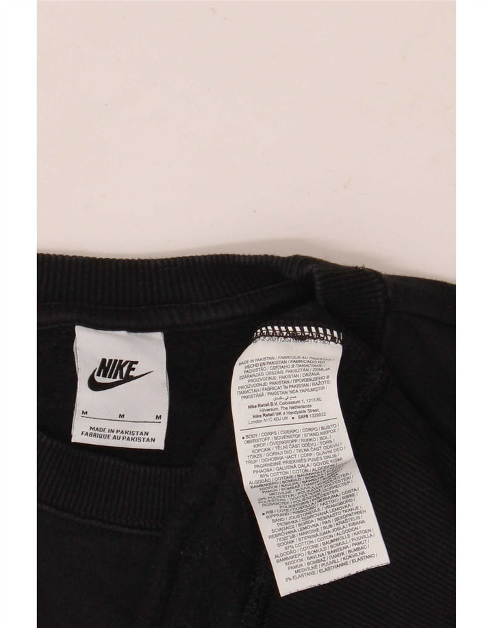 Nike masculino solto ajuste moletom jumper médio algodão preto