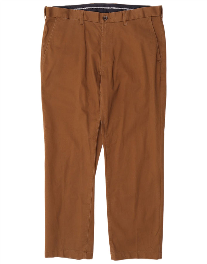 Calça chino masculina Marks & Spencer regular fit reta W38 L29 marrom