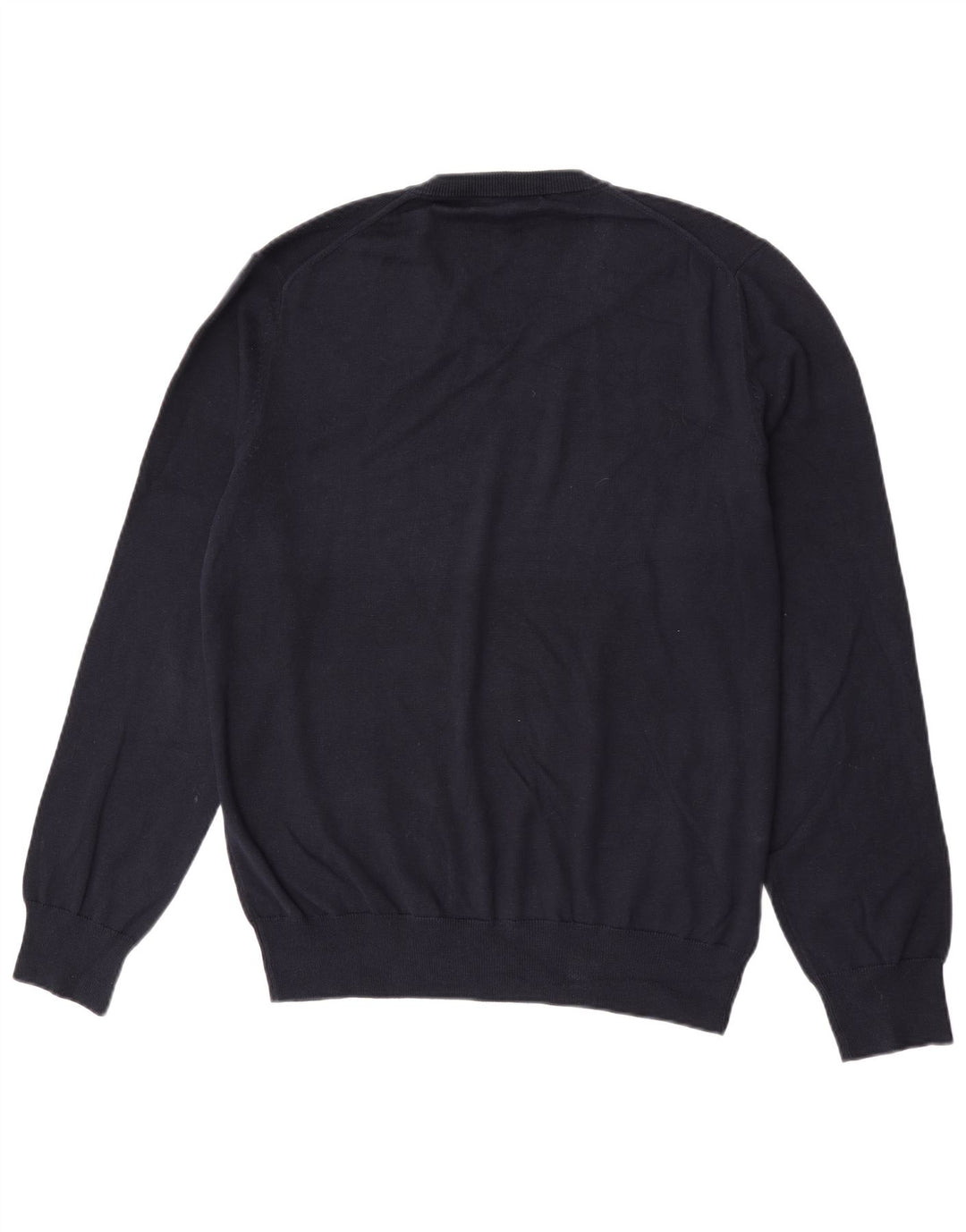 Suéter masculino Marks & Spencer com decote em V grande azul marinho