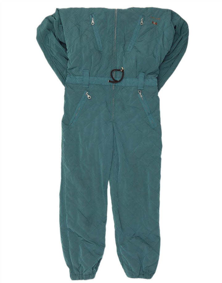Macacão de esqui com capuz feminino cartão postal IT 42 nylon azul médio