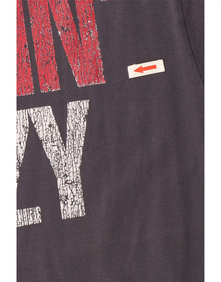 Camiseta gráfica masculina Scotch & Soda Top médio algodão azul marinho