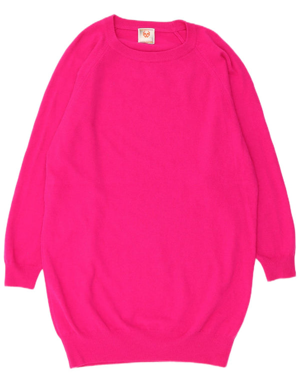 Vestido feminino Stefanel UK 14 acrílico rosa médio