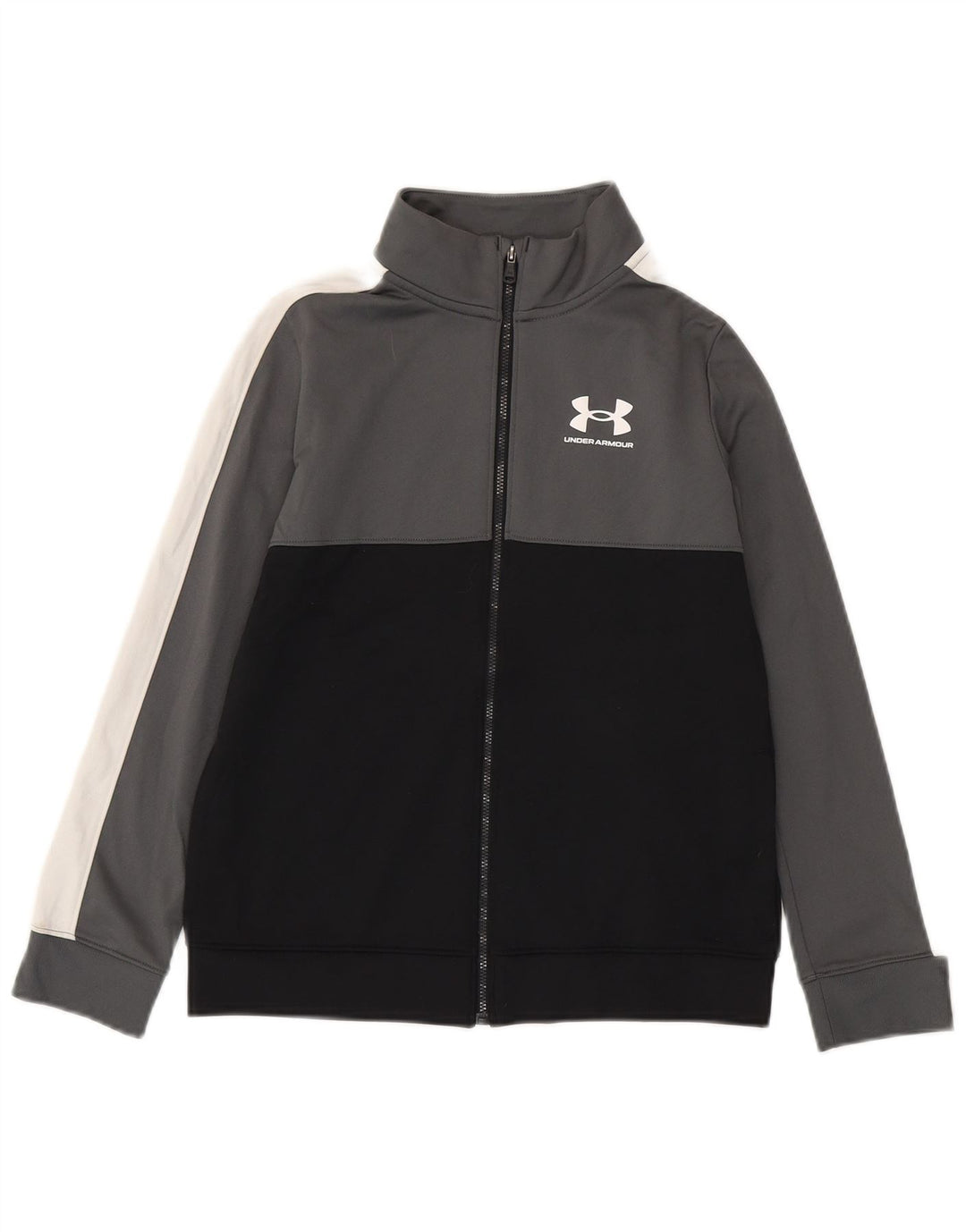 Jaqueta Under Armour Boys Treino Top 9-10 Anos Cinza Médio Colourblock