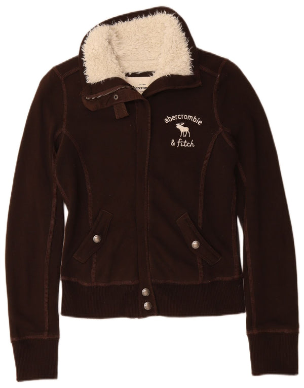 Jaqueta de treino para meninas Abercrombie & Fitch 10-11 anos grande marrom