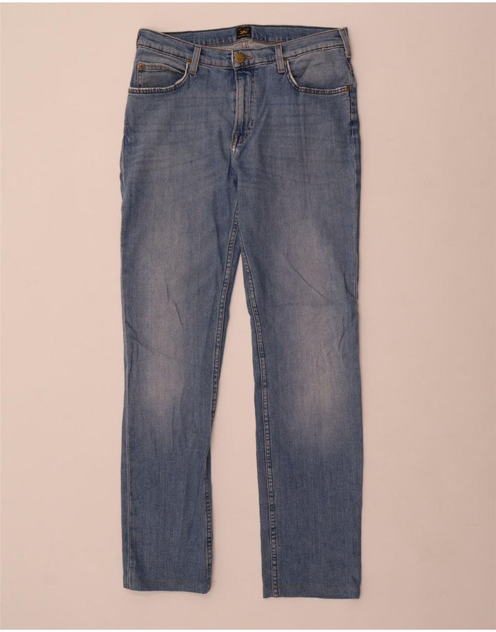 Lee Mens Rider Slim Jeans W32 L34 Azul Algodão