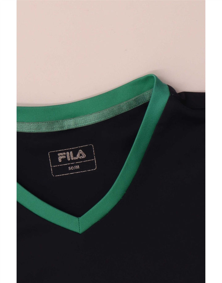 Fila Camiseta Masculina Top IT 50 Médio Turquesa Colourblock Poliéster