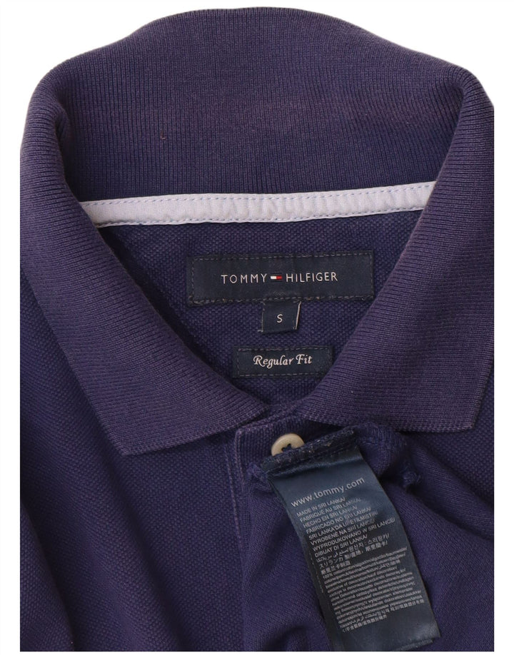 Camisa polo masculina Tommy Hilfiger Regular Fit pequena algodão azul marinho