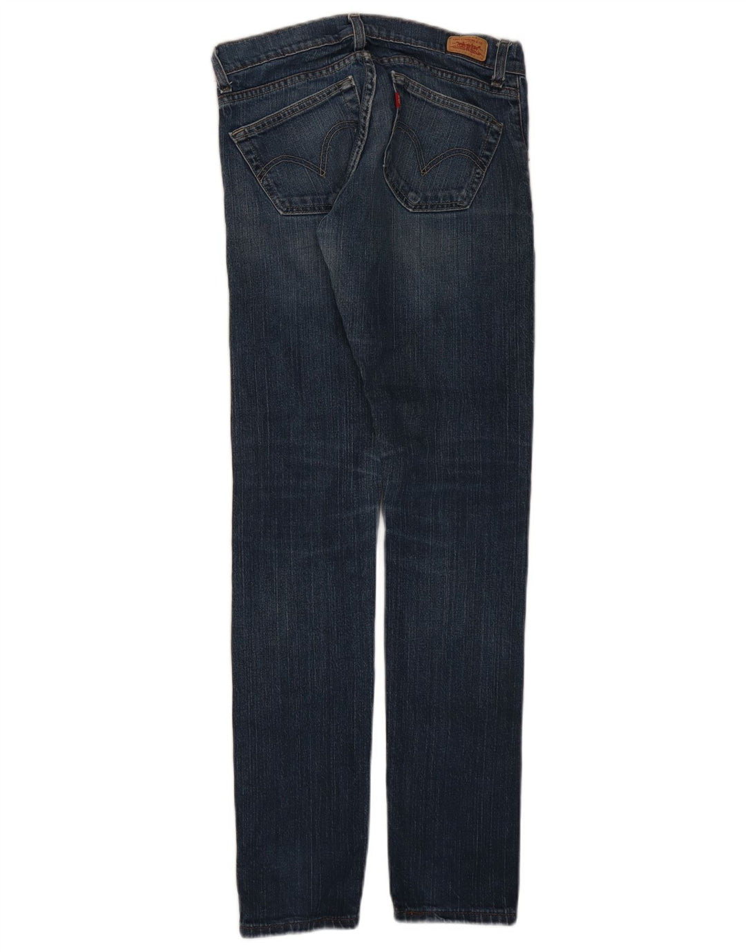 Calça jeans feminina Levi's 504 Tilted Slim US 5 médio W30 L32 azul algodão