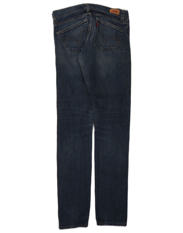 Calça jeans feminina Levi's 504 Tilted Slim US 5 médio W30 L32 azul algodão