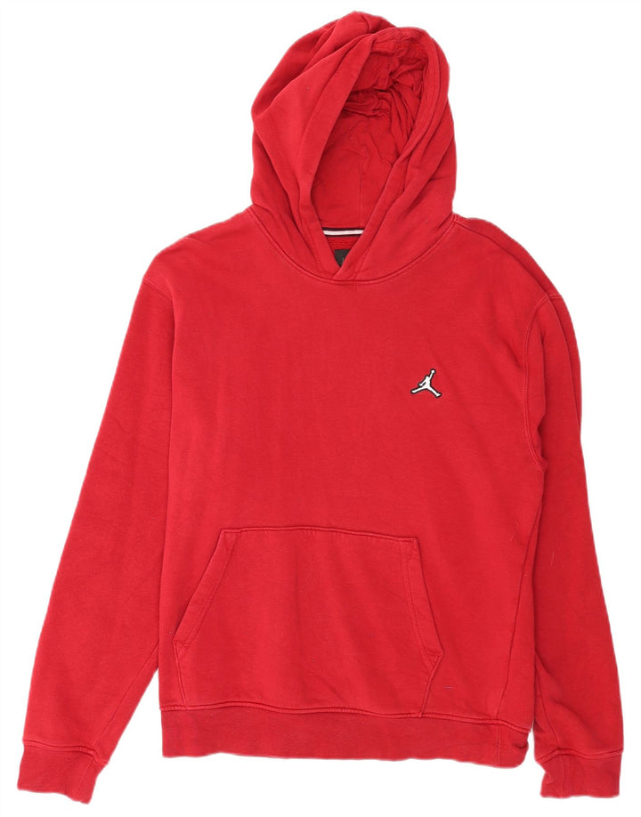 Jordan Mens Hoodie Jumper Pequeno Algodão Vermelho