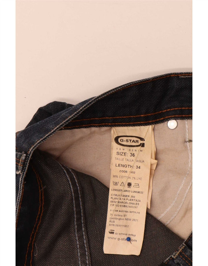 Jeans retos masculinos G-Star W36 L34 algodão azul marinho
