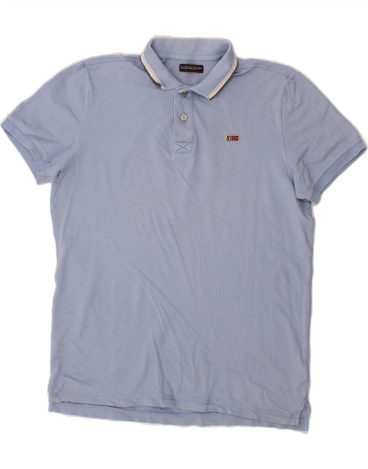 NAPAPIJRI Mens Polo Shirt XL Blue Cotton Vintage Napapijri and Second-Hand Napapijri from Messina Hembry 