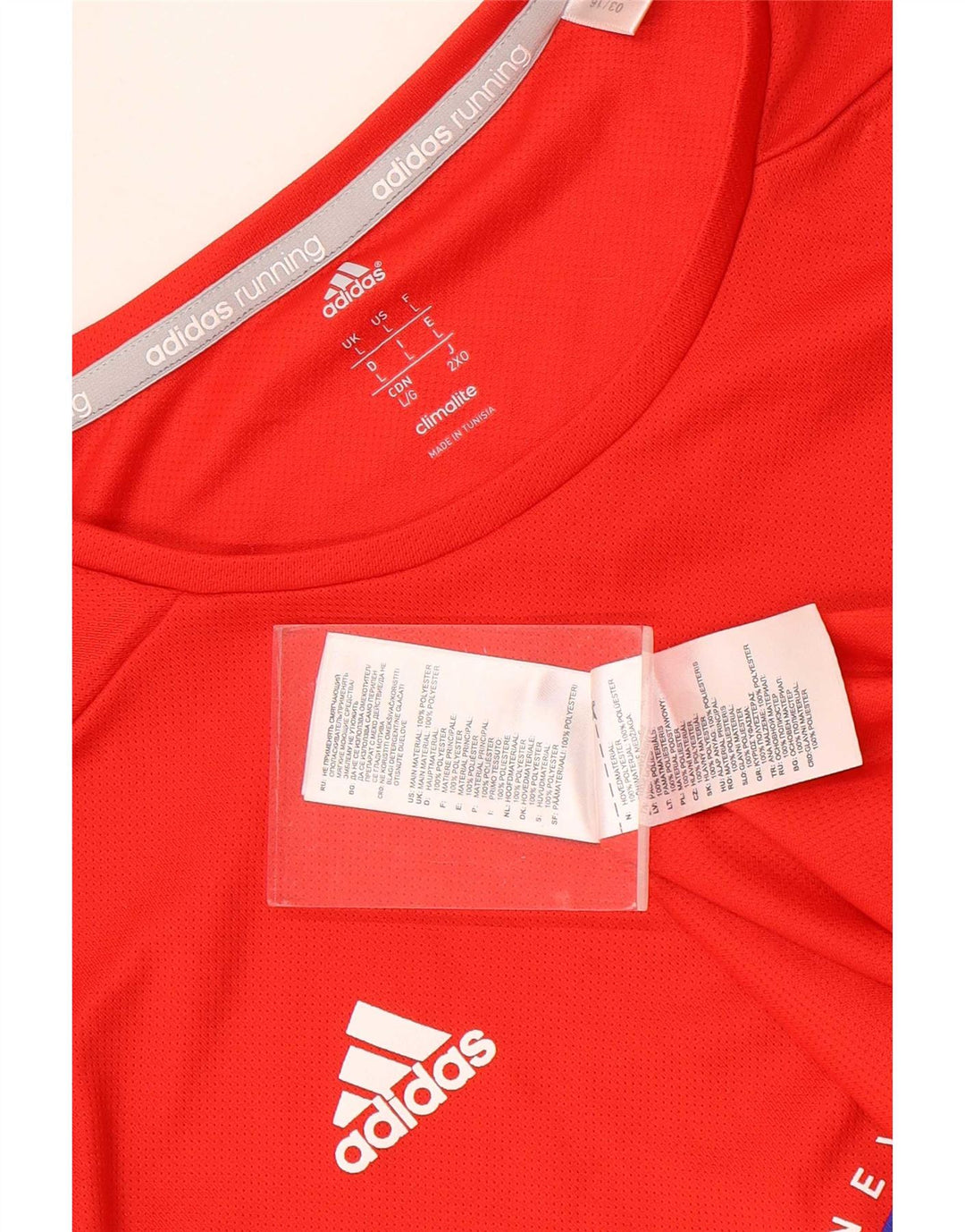 Camiseta Adidas Masculina Climalite Graphic Top Grande Poliéster Vermelho