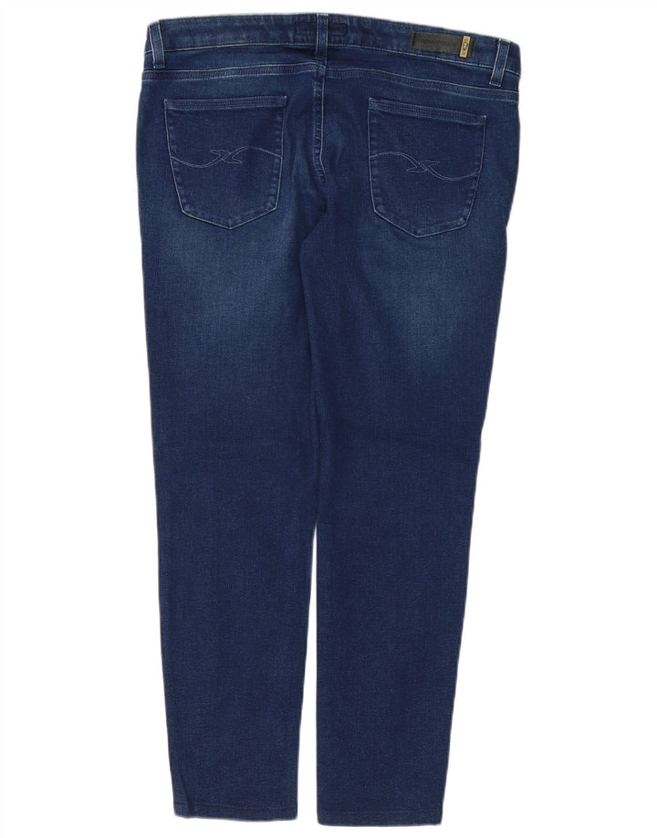 Jeans cônicos femininos TRUSSARDI W29 L28 azul marinho