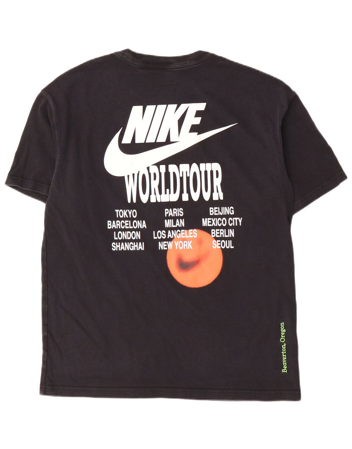 Camiseta Nike masculina gráfica Top médio algodão preto