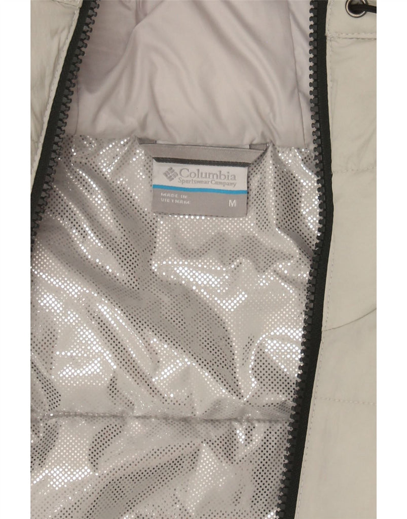 COLUMBIA Womens Hooded Pullover Padded Jacket UK 14 Medium Grey Nylon Vintage Columbia and Second-Hand Columbia from Messina Hembry 
