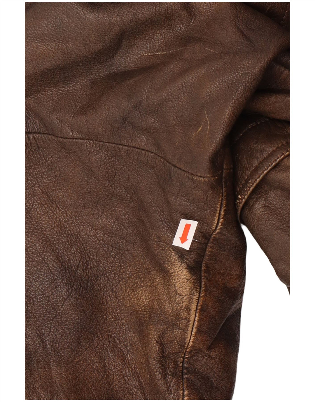Jaqueta de couro masculina Harajuku Mother UK 40 grande couro marrom