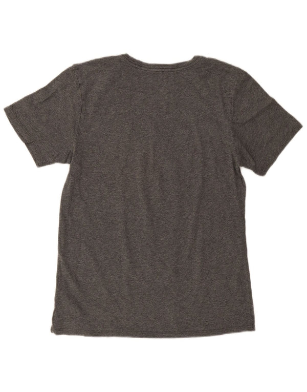 Camiseta Nike feminina gráfica Top UK 10 pequeno algodão cinza