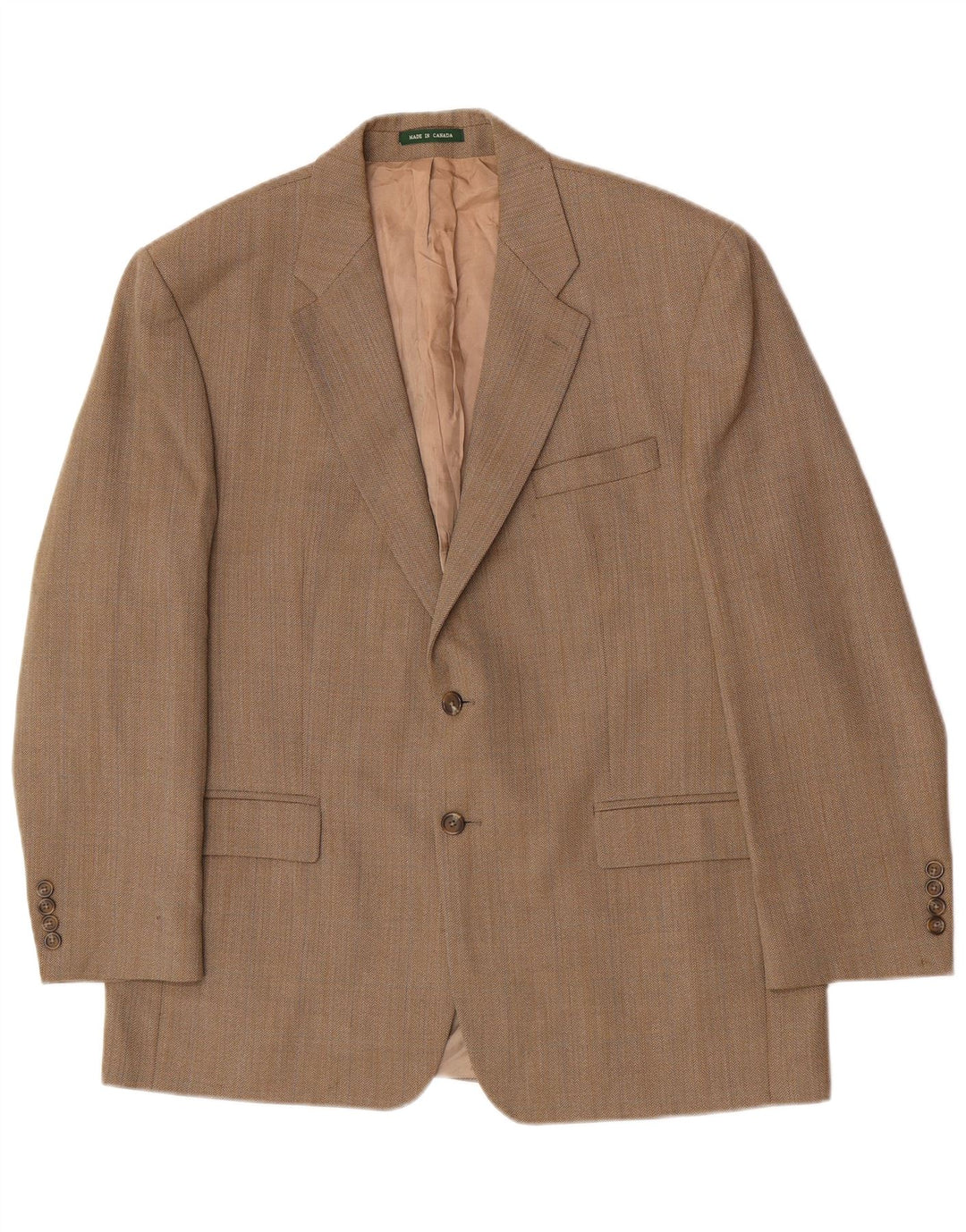 Jaqueta Blazer Regular Masculina Ralph Lauren Reino Unido 44 2XL Espinha de Peixe Marrom