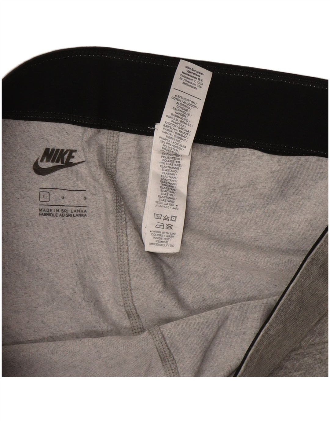 Leggings femininas Nike Graphic UK 14 grandes de algodão cinza