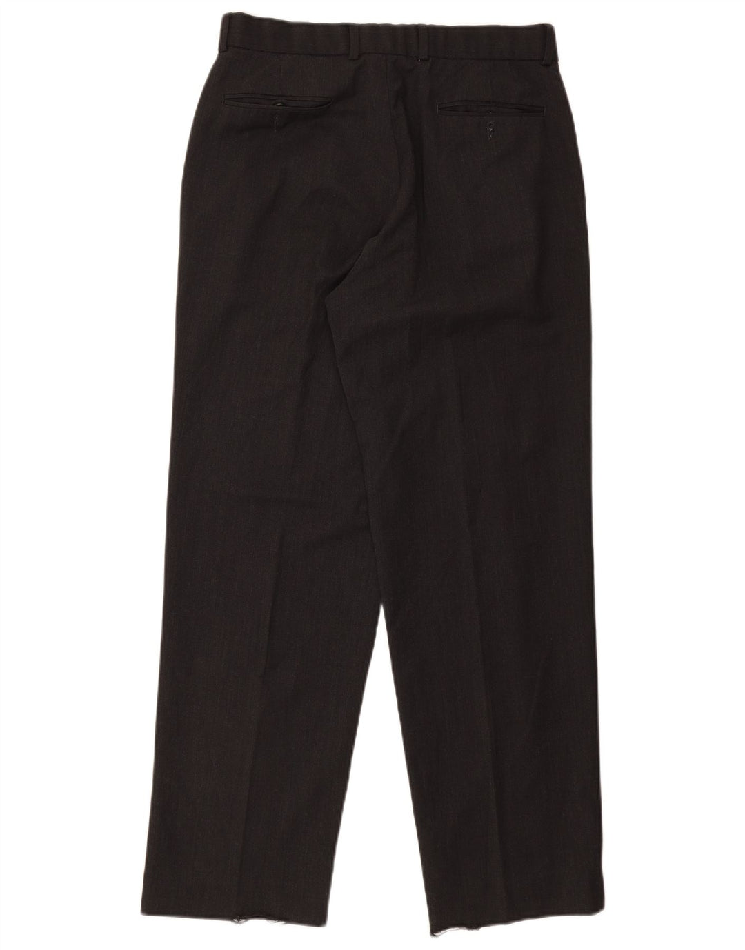 Calça masculina de terno reto MARKS & SPENCER W30 L30 poliéster cinza