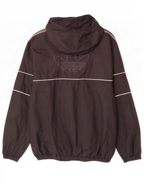 Adidas Mens Graphic Hooded Rain Jacket UK 42 XL Poliéster Preto