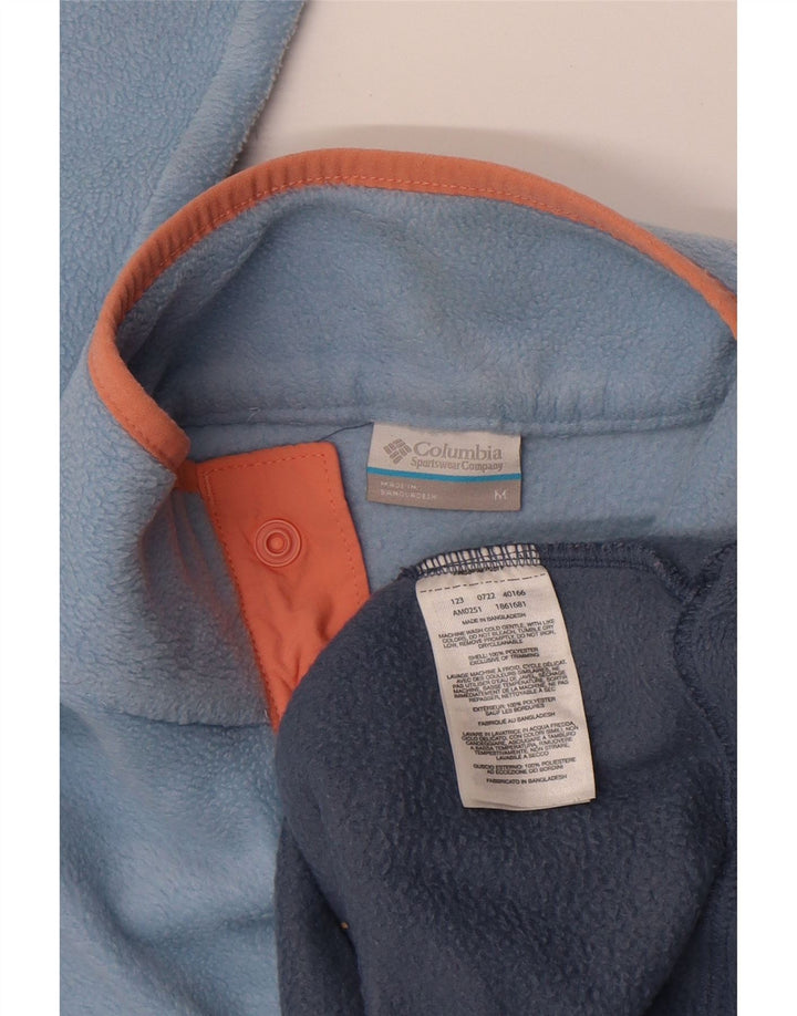 Suéter de lã masculino Columbia com gola redonda e poliéster colorblock azul médio