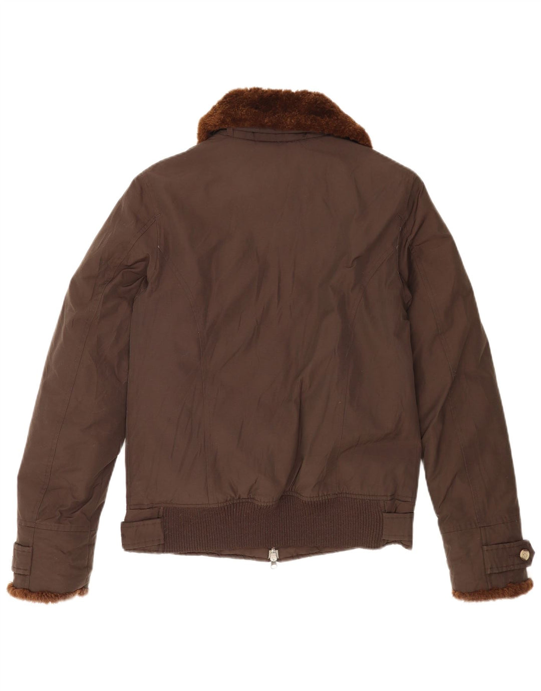Jaqueta acolchoada feminina Woolrich Reino Unido 16 grande algodão marrom