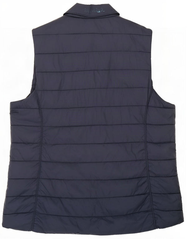 Colete acolchoado feminino Weird Fish UK 16 grande nylon azul marinho