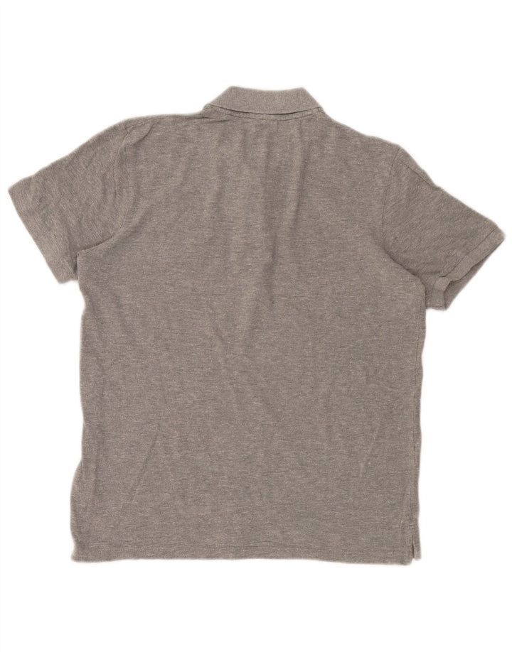 Camisa polo masculina Jack & Jones com estampa cinza médio algodão manchado