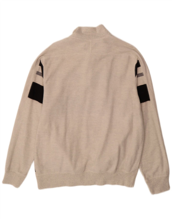 Moletom masculino Chaps com gola redonda e algodão XL cinza colorblock
