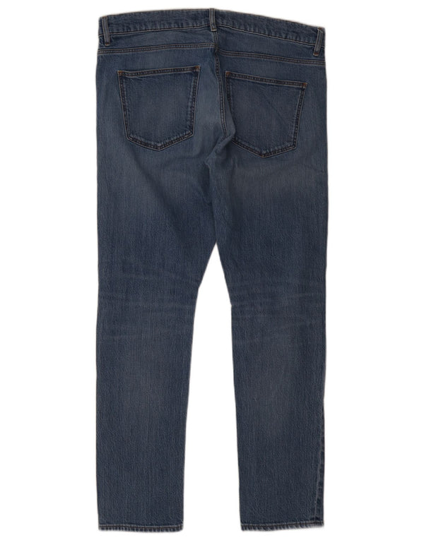 Trussardi Calça jeans masculina desgastada W34 L31 azul