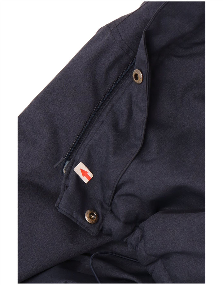 Jaqueta corta-vento masculina Columbia com capuz Reino Unido 42 XL azul marinho poliéster