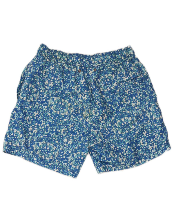Shorts de natação masculino Jack Wills XS poliéster manchado azul
