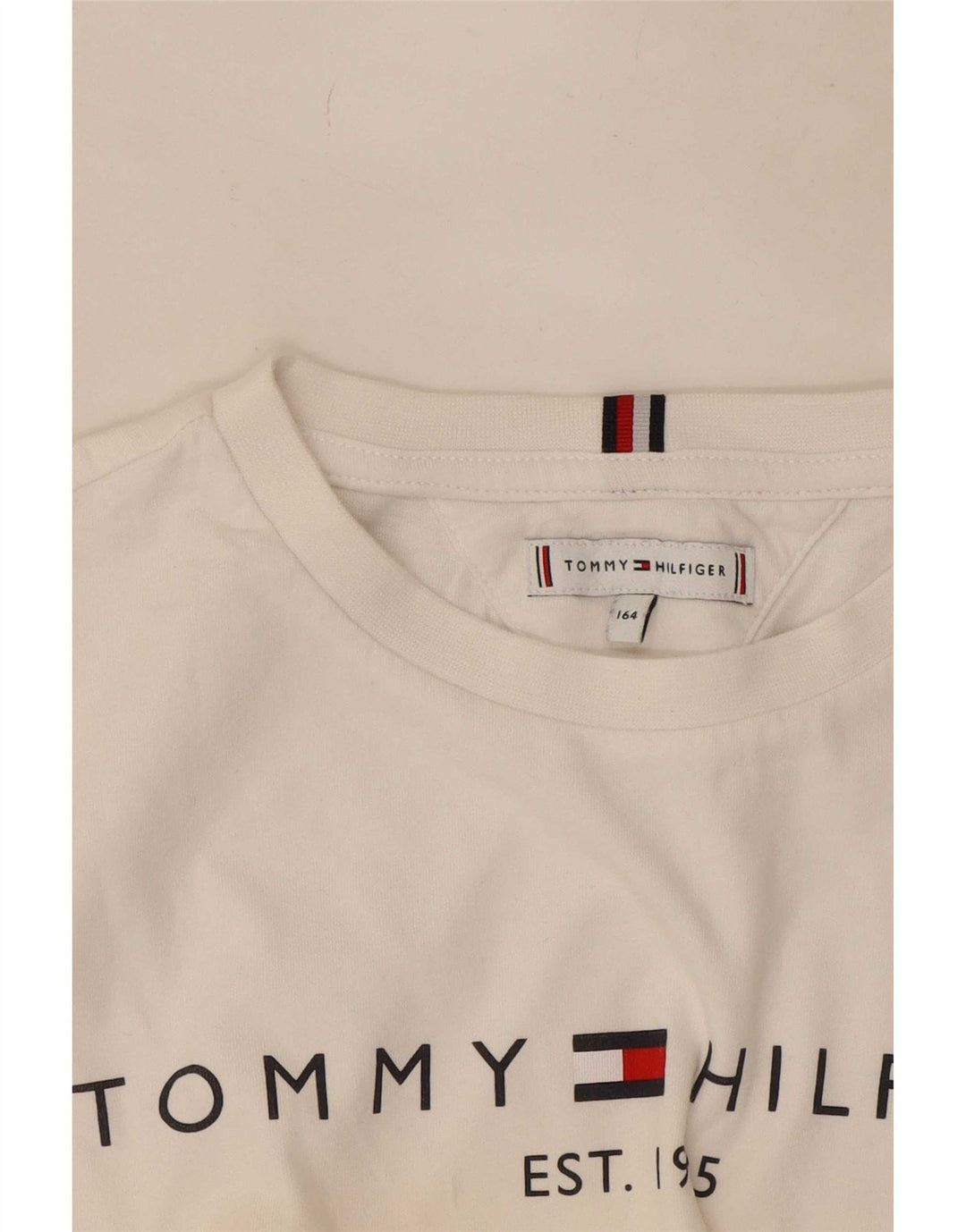 Tommy Hilfiger Boys Graphic Top manga comprida 13-14 anos branco
