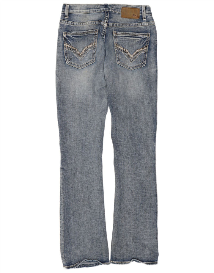 BKE Calça jeans feminina Aiden Bootcut W29 L34 azul algodão