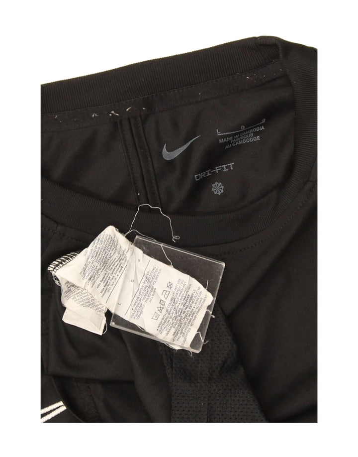 Camiseta Nike Masculina Dri Fit Top Grande Preto Colorblock Poliéster