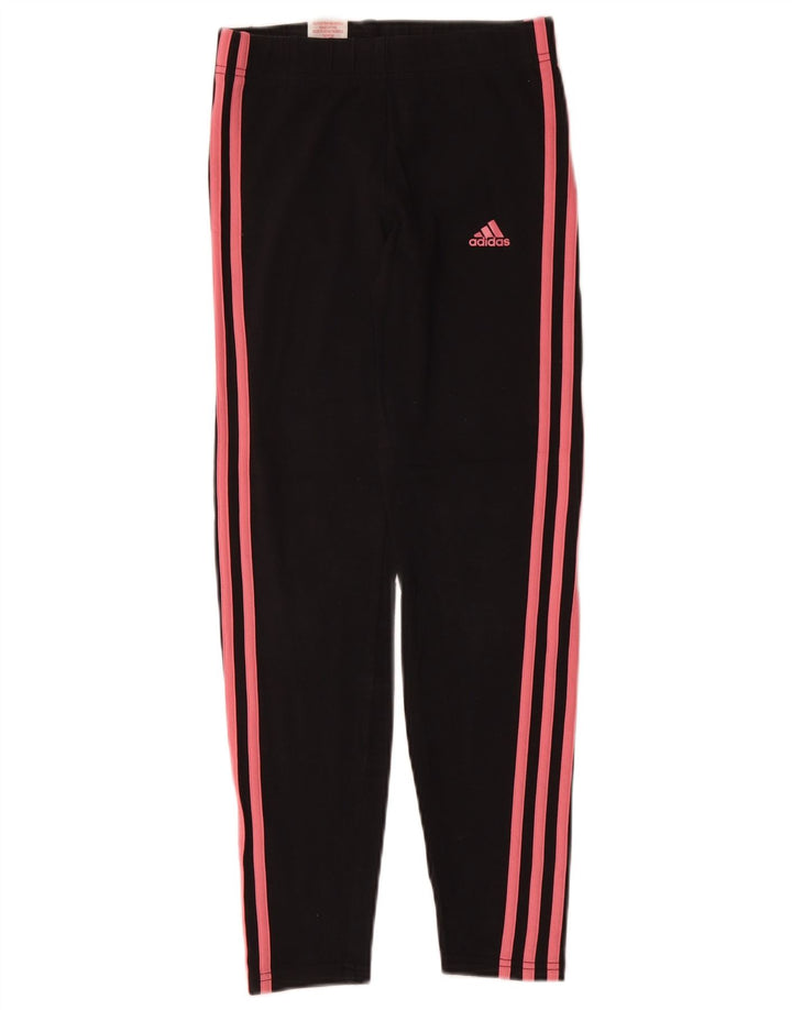 Calças de treino para meninas ADIDAS 13-14 anos preto algodão