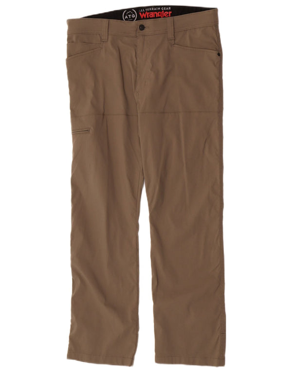 Wrangler Mens Straight Cargo Calças W34 L30 Bege Poliamida