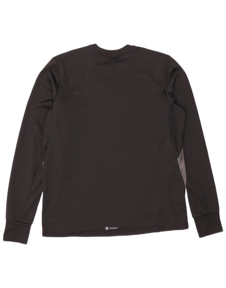 Adidas Mens Aeroready Top Manga Longa Grande Poliéster Colourblock Preto