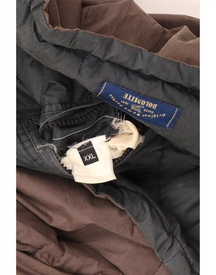 Colete masculino acolchoado com capuz DOLOMITE UK 44 2XL marrom