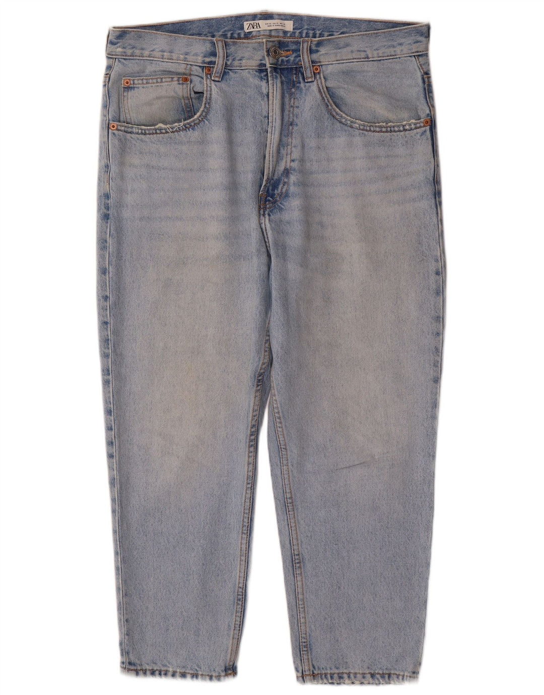 Calça jeans masculina ZARA EU 42 grande W32 L24 azul