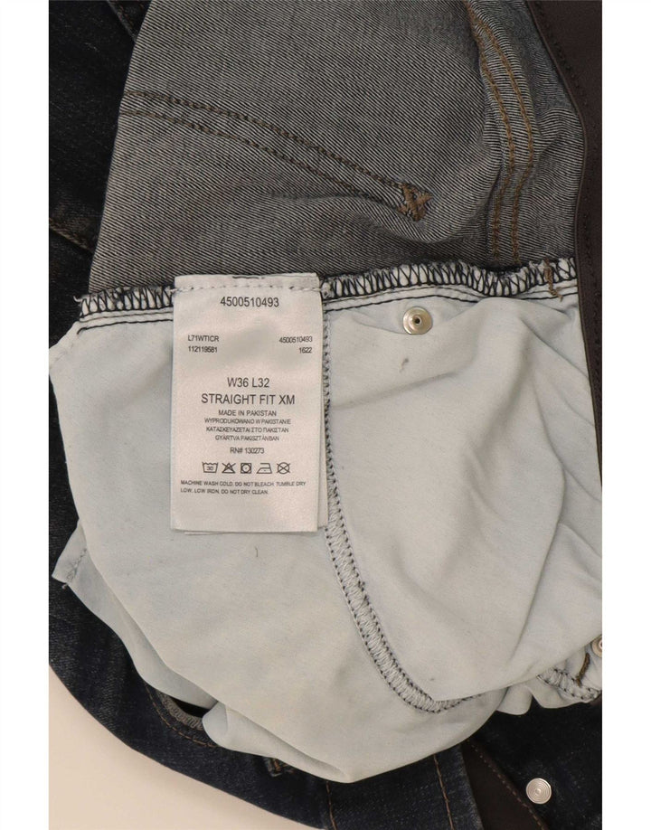 Lee Mens Straight Jeans W36 L32 Azul Algodão