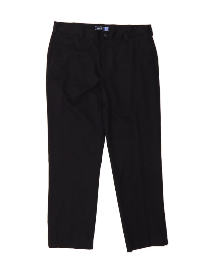 IZOD Mens Straight Chino Trousers W36 L32 Black Cotton Vintage Izod and Second-Hand Izod from Messina Hembry 