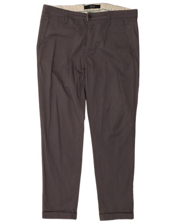 Liu Jo Calça Chino Masculina Slim IT 50 Grande W34 L28 Algodão Cinza