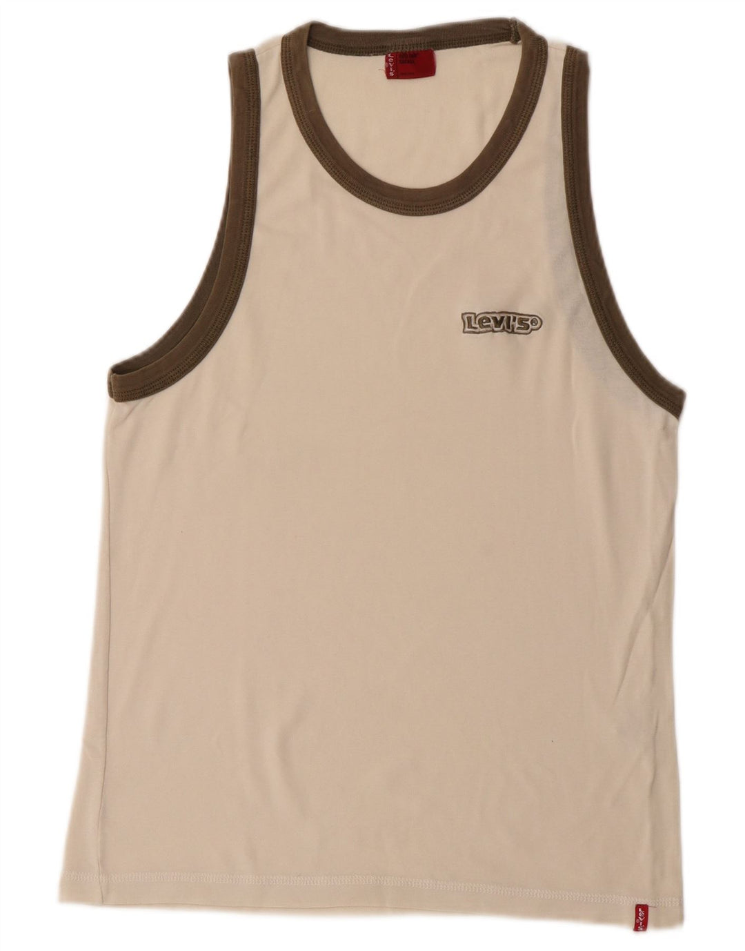 Levi's Colete Masculino Top Pequeno Off White Algodão