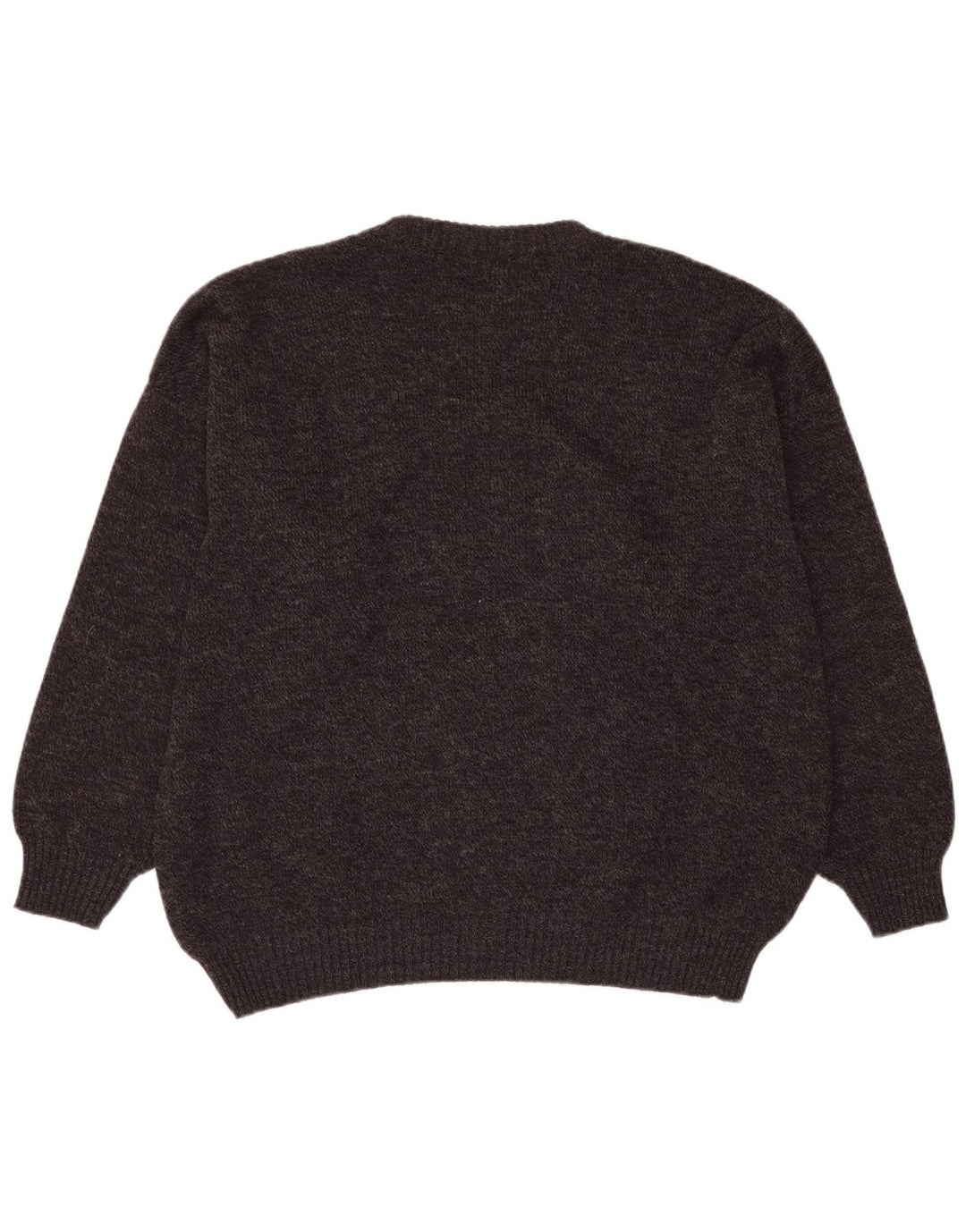 Suéter masculino VINTAGE com gola redonda IT 54 XL cinza Fair Isle Wool