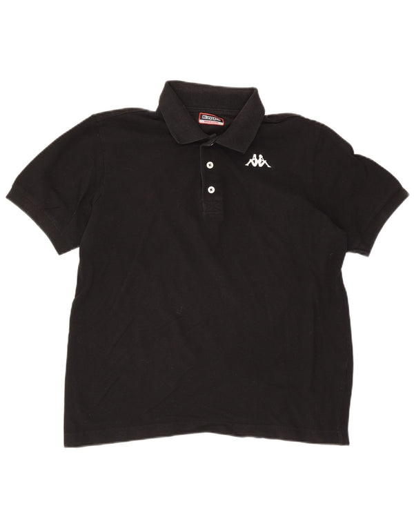 Camisa polo masculina Kappa média preta