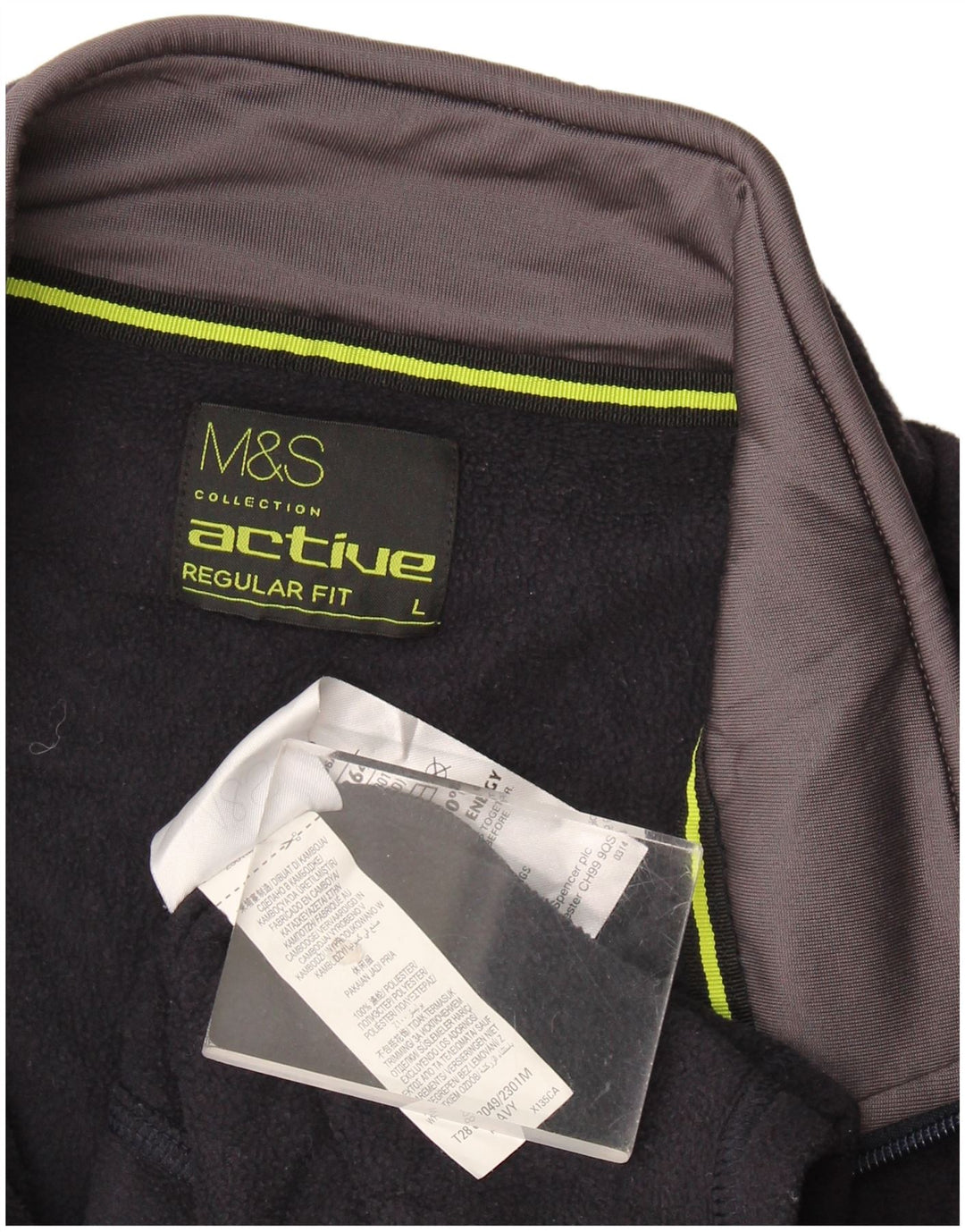Jaqueta masculina de lã Marks & Spencer Regular Fit Reino Unido 40 grande azul marinho