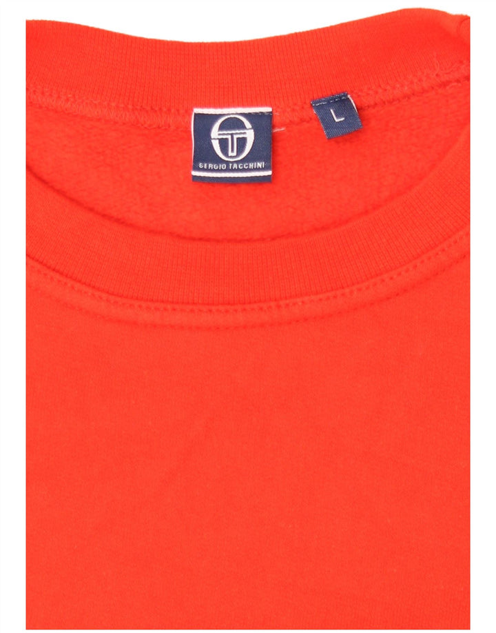 Sergio Tacchini moletom masculino jumper grande laranja